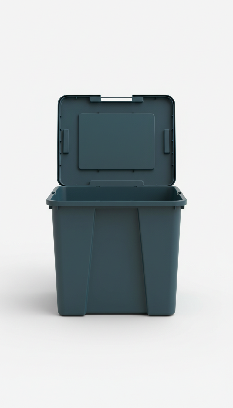 Large Moving Tote With Open Lid