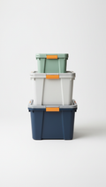 Stacked Set of Three Nested Totes